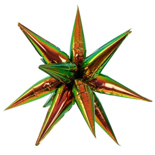 Шар 3D (26''/66 см) Звезда, Объемная, Фантом, Хамелеон, 1 шт. в уп.